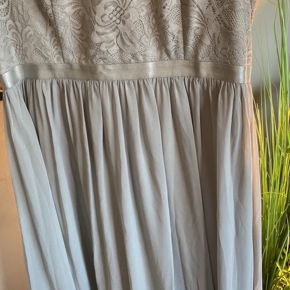 Dress Tells 2XL gray long lace top dressy dress - Picture 5 of 16